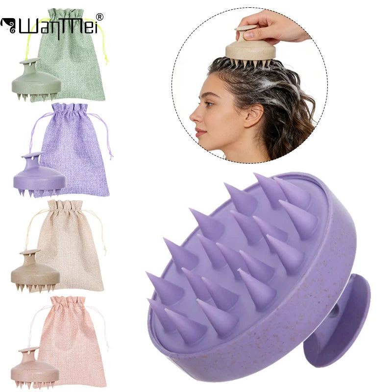 Soft Silicone Scalp Massager Shampoo Brush – Hair Washing & Exfoliating Scrub Brush