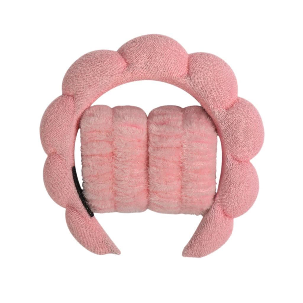 Spa Headband and Wristband Set for Face Washing