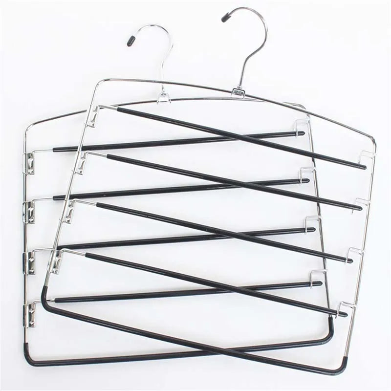 5-in-1 Stainless Steel Pants Hanger - Multi-Layer Space Saving Closet Organizer