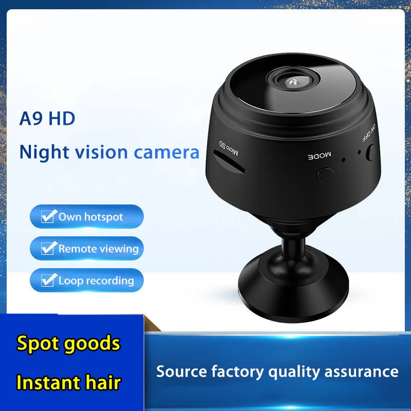 Mini A9 WiFi 1080P HD Wireless Security Camera - Compact Smart Home Surveillance Cam