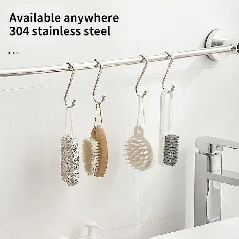 Over-the-Door Double S-Hook Hanger - Heavy Duty Stainless Steel Organizer