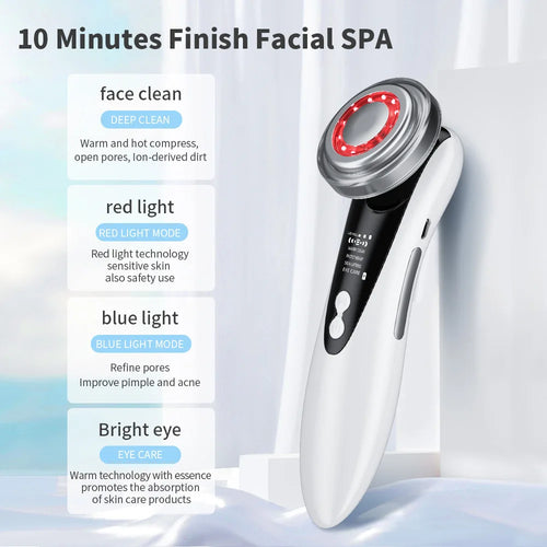 1 LED Photon Facial Rejuvenation Device – Electric Face Massager & Cleansing Lift