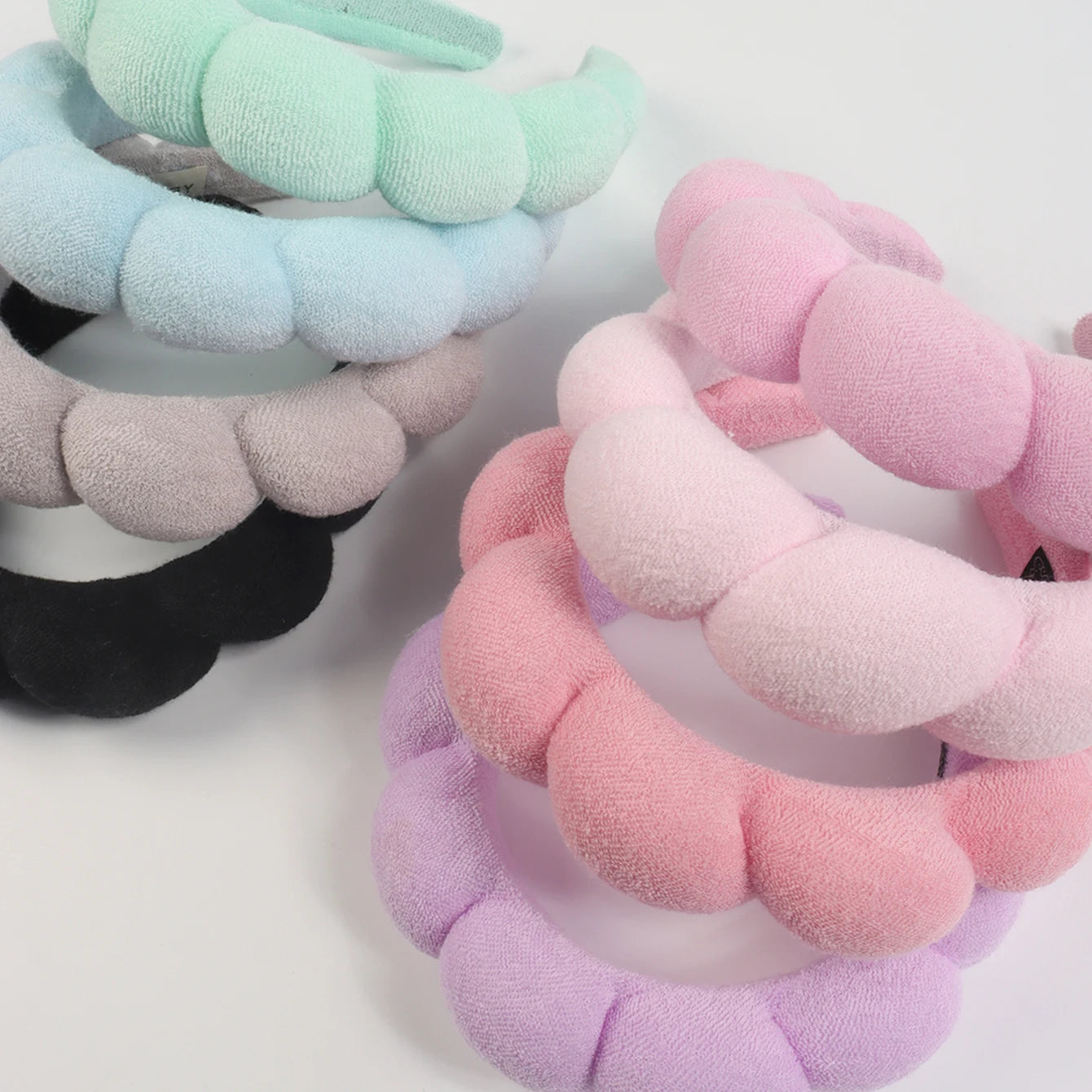 Spa Headband and Wristband Set for Face Washing