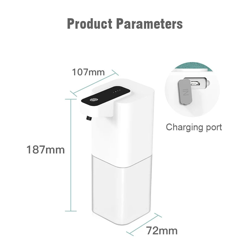 Touchless Automatic Foaming Soap Dispenser - USB Rechargeable Sensor Pump (400mL)