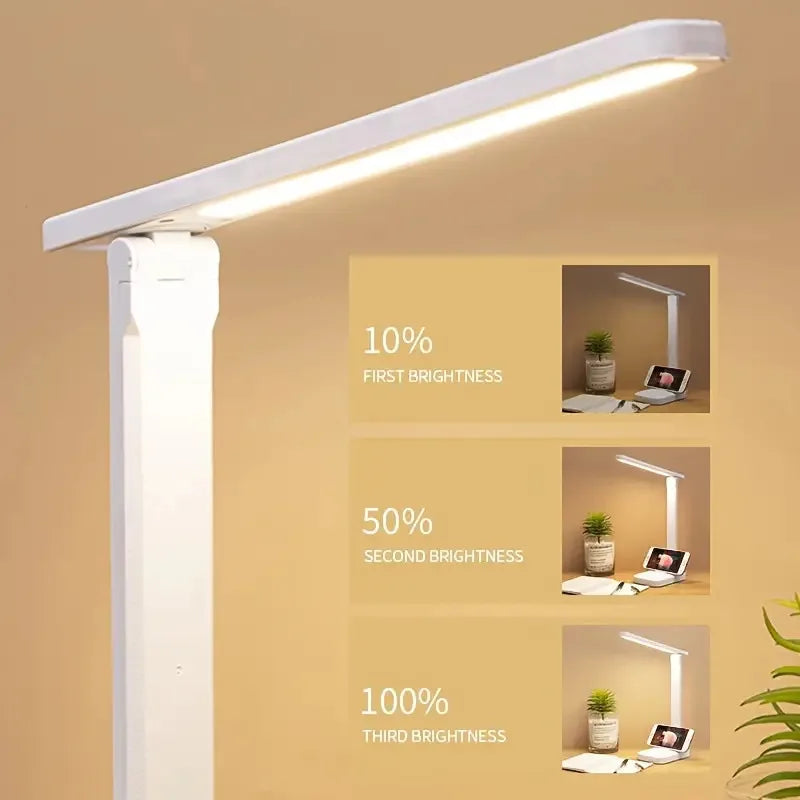 Foldable LED Desk Lamp — Touch Control, 3 Light Modes