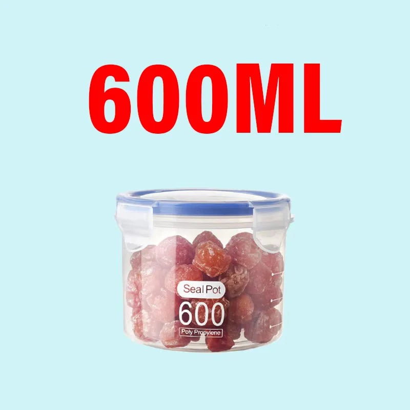 Airtight Food Storage Containers - Clear Kitchen Pantry Organization Jars with Measurement Scale