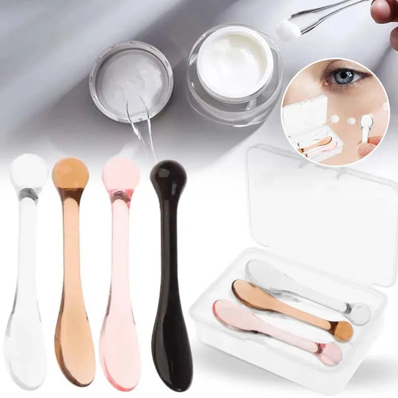 Mini Cosmetic Spatula & Eye Cream Applicator Set - Facial Mask Scoop Roller
