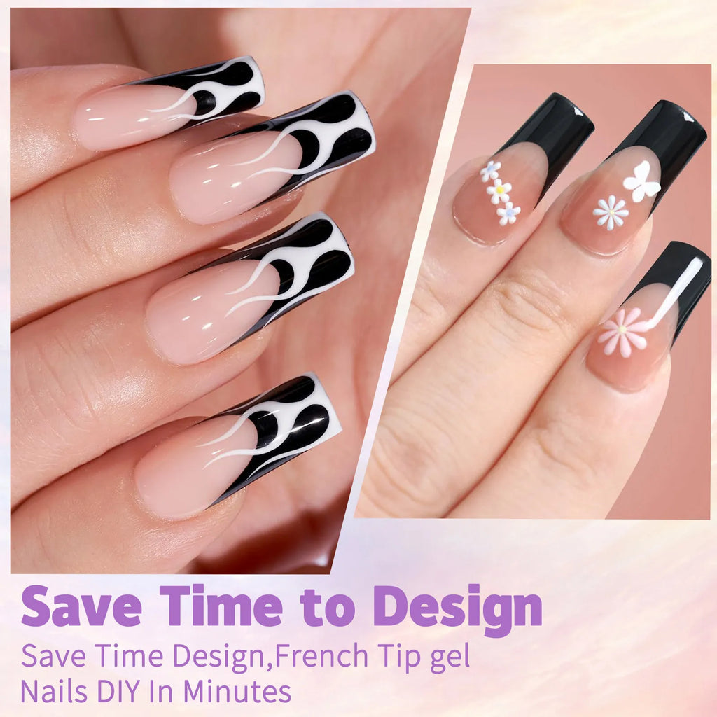 150Pcs French Press On Nails Kit - Reusable Acrylic False Nail Tips