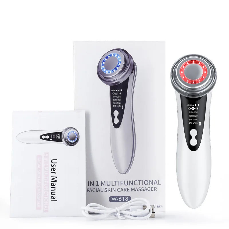 1 LED Photon Facial Rejuvenation Device – Electric Face Massager & Cleansing Lift