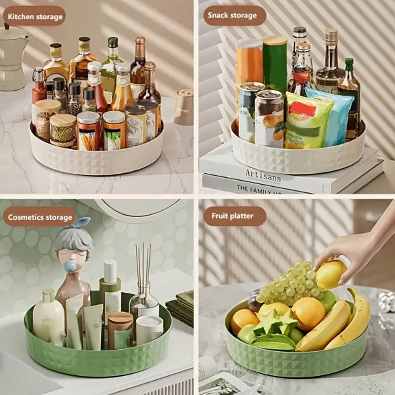 360° Rotating Storage Organizer — For Kitchen, Bathroom & Vanity