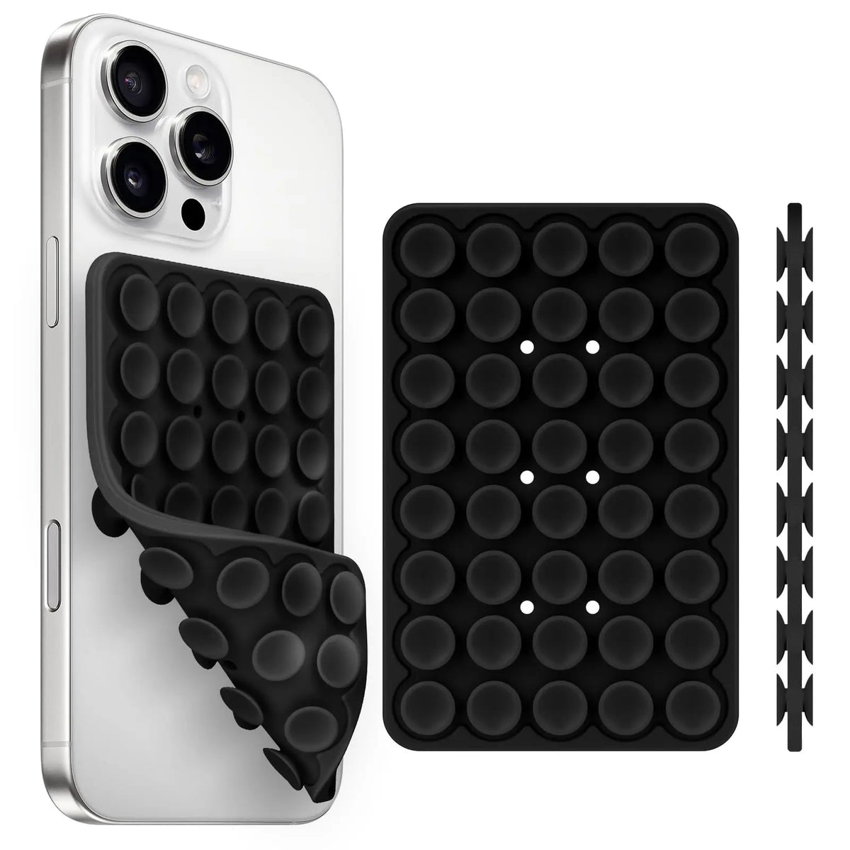 Silicone Suction Cup Phone Holde Multifunctional Fixed Anti-slip Mobile Fixture Double Sided Detachable Phone Rubber Sucker Pad