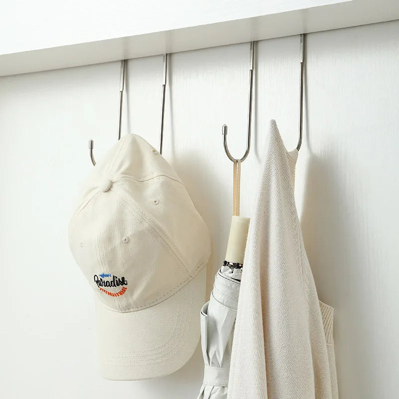 Over-the-Door Double S-Hook Hanger - Heavy Duty Stainless Steel Organizer
