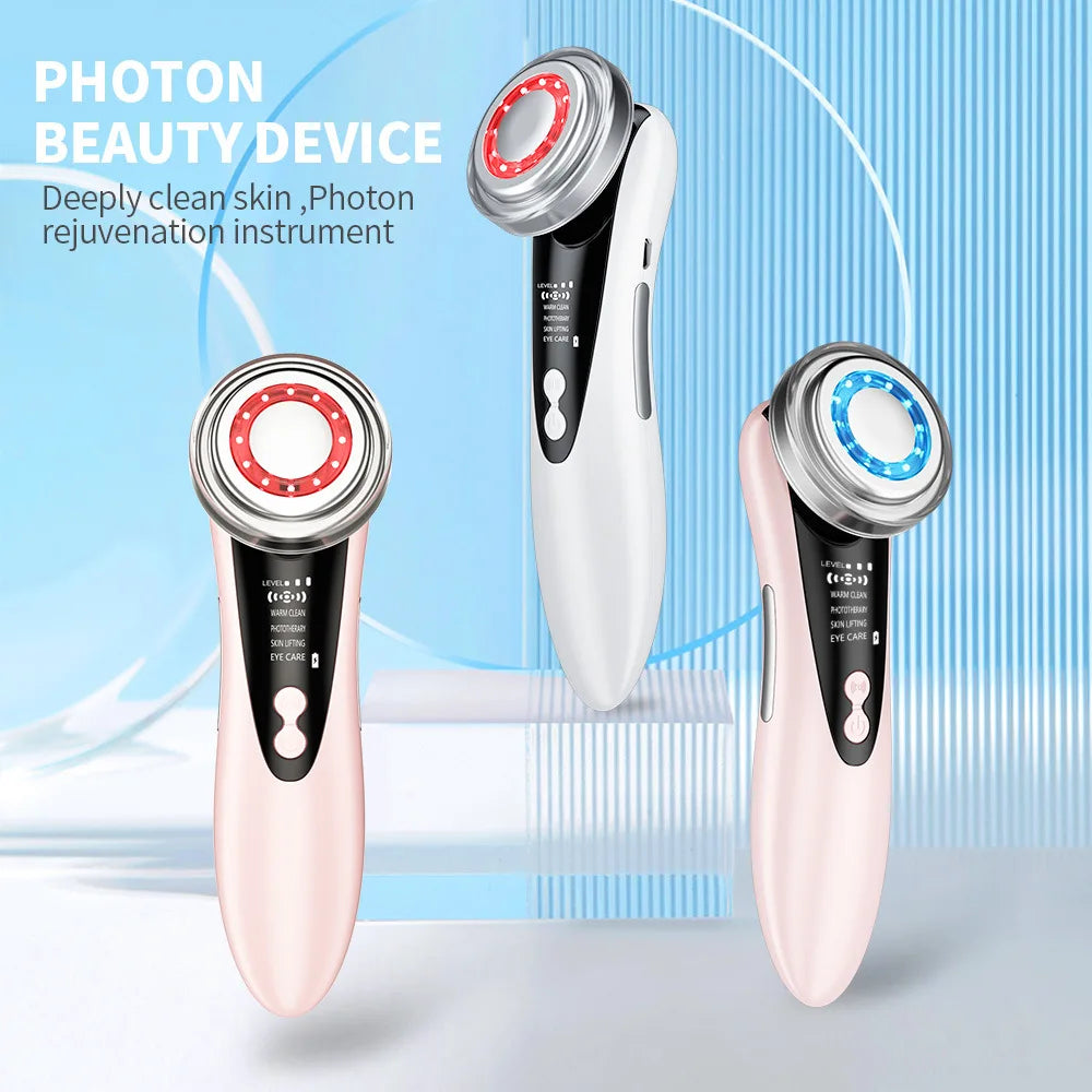 1 LED Photon Facial Rejuvenation Device – Electric Face Massager & Cleansing Lift