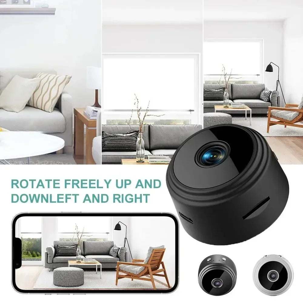 Mini A9 WiFi 1080P HD Wireless Security Camera - Compact Smart Home Surveillance Cam