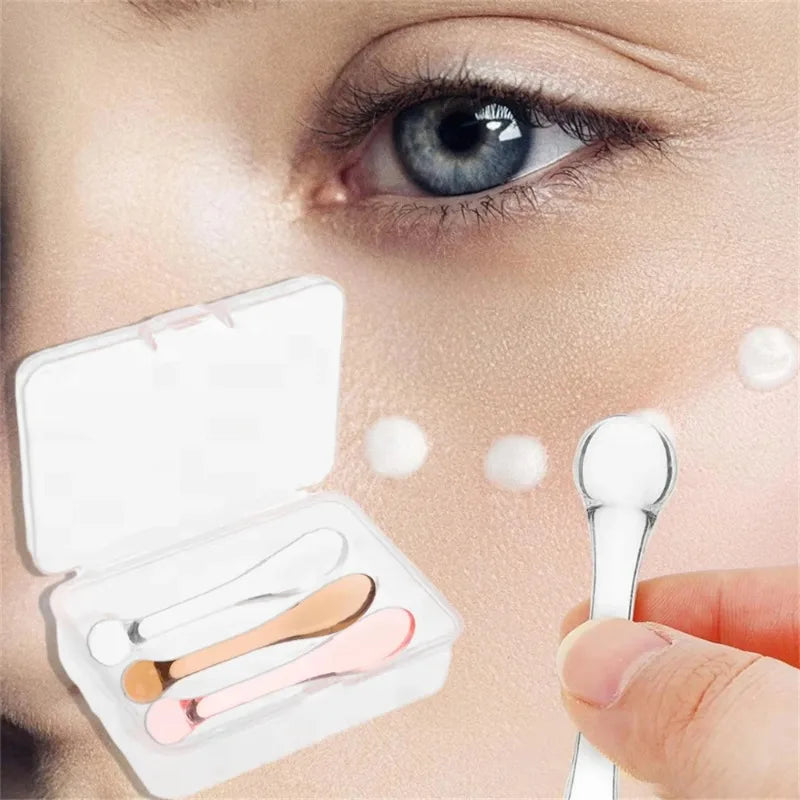 Mini Cosmetic Spatula & Eye Cream Applicator Set - Facial Mask Scoop Roller