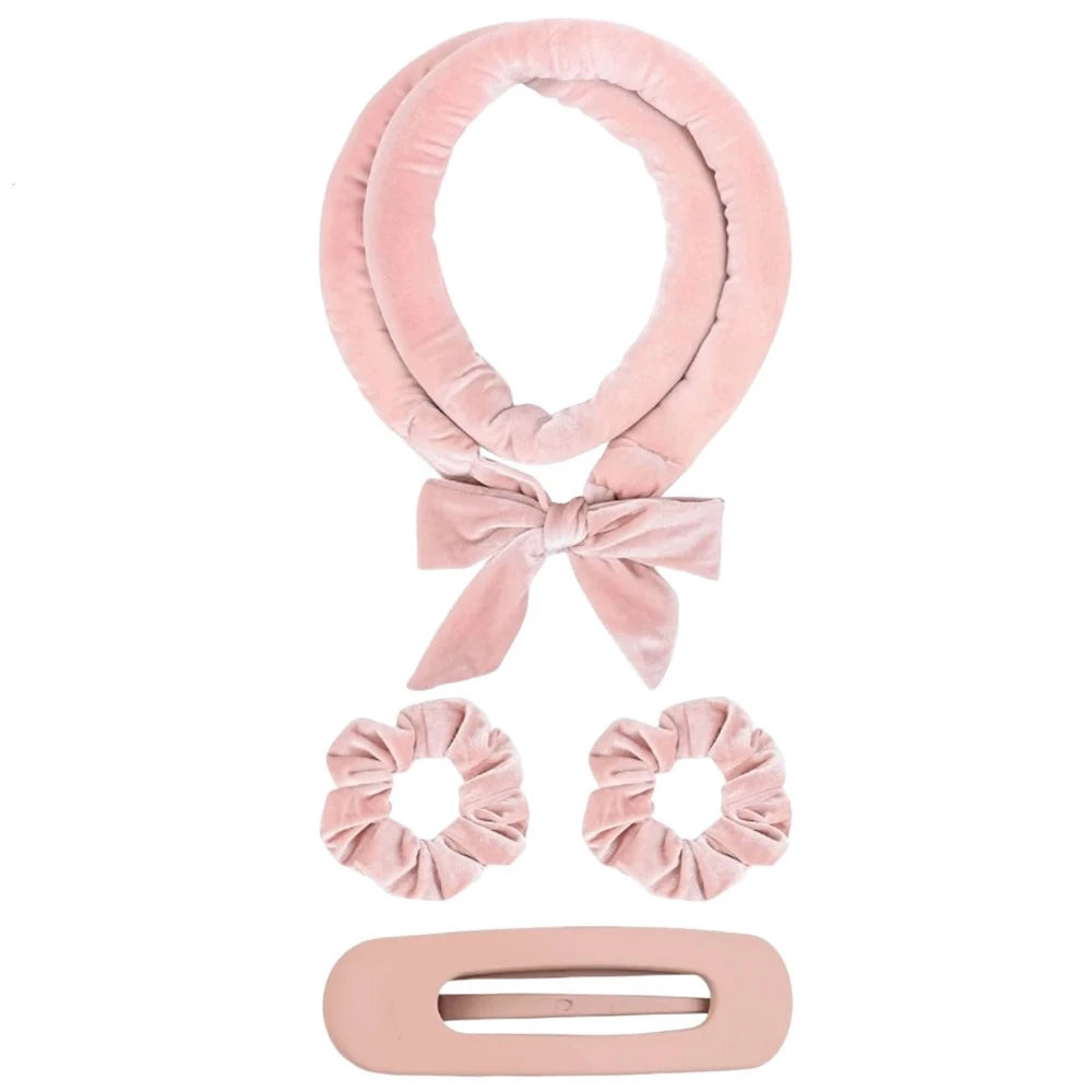 Heatless Hair Curling Rod Headband - Soft Overnight Satin Hair Curlers & Styling Set