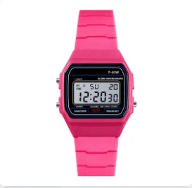 Retro Digital Sport Watch – Unisex LED Slim Wristwatch with Alarm & Date