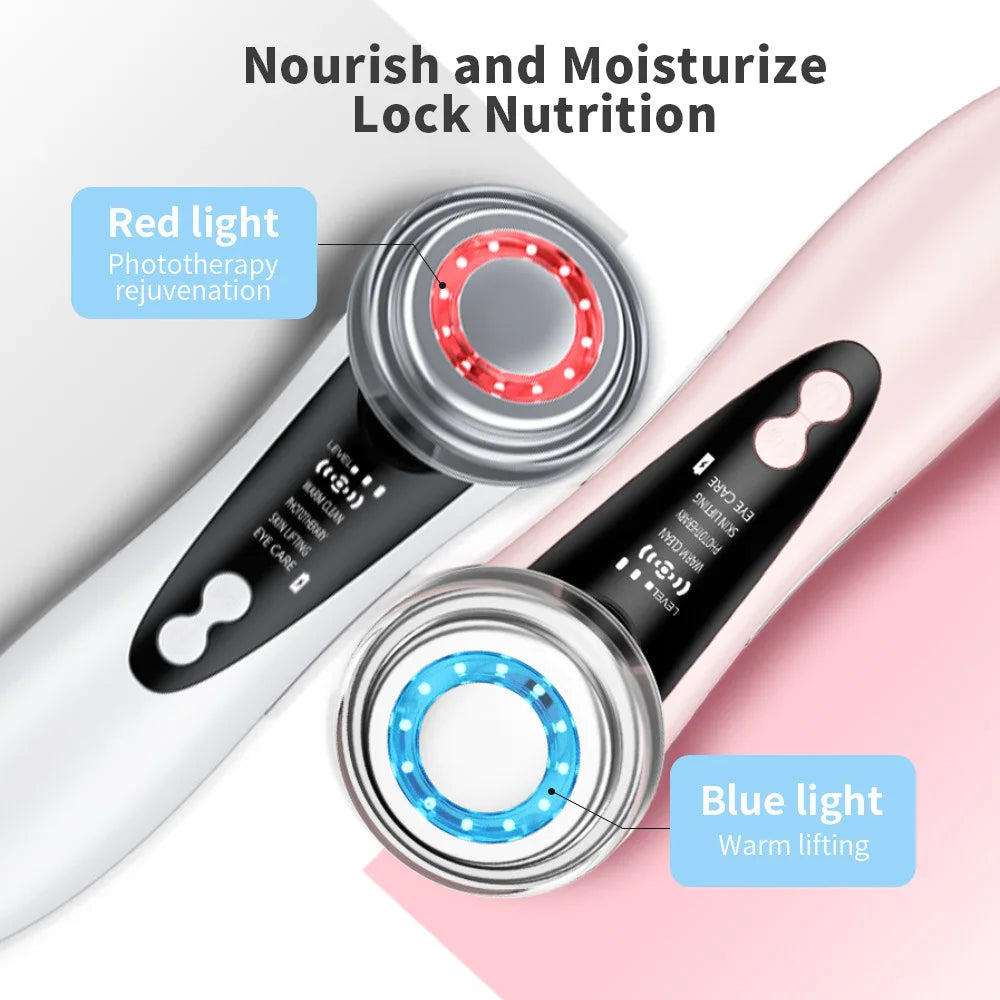 1 LED Photon Facial Rejuvenation Device – Electric Face Massager & Cleansing Lift