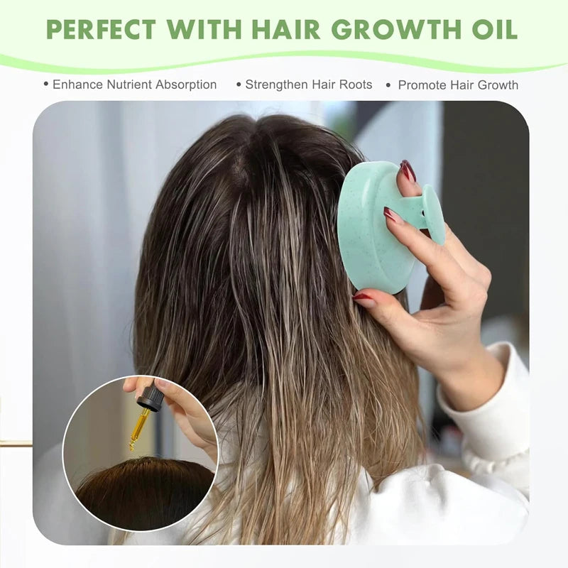 Soft Silicone Scalp Massager Shampoo Brush – Hair Washing & Exfoliating Scrub Brush