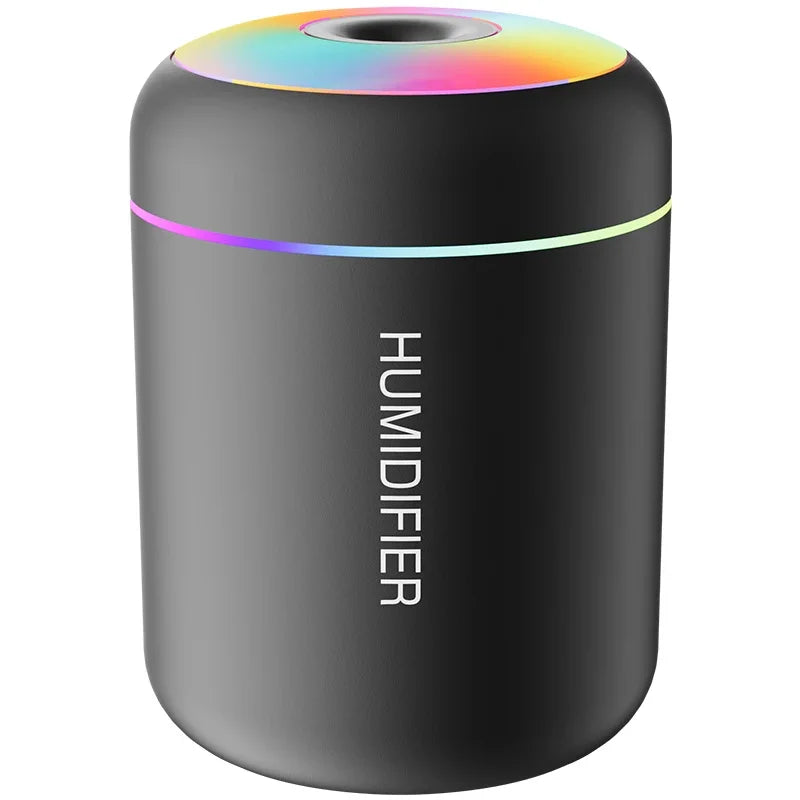 Mini USB Portable Air Humidifier – 180ml Quiet Cool Mist Diffuser with LED Night Light