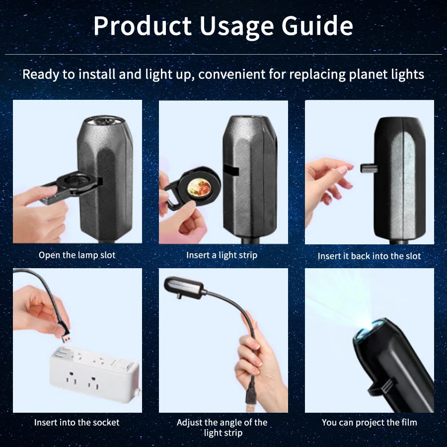 USB Galaxy & Theme LED Projector Lamp