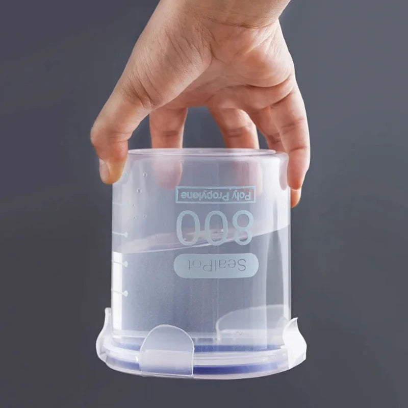 Airtight Food Storage Containers - Clear Kitchen Pantry Organization Jars with Measurement Scale