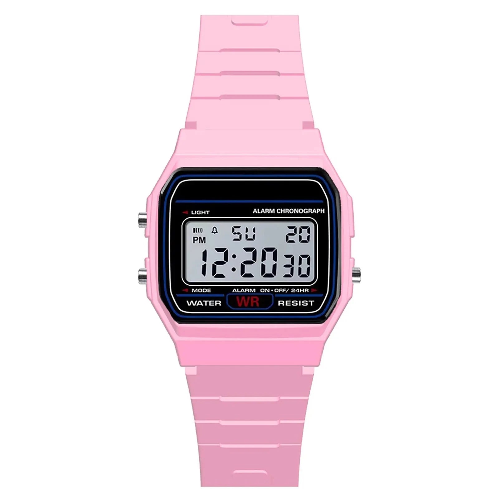 Retro Digital Sport Watch – Unisex LED Slim Wristwatch with Alarm & Date