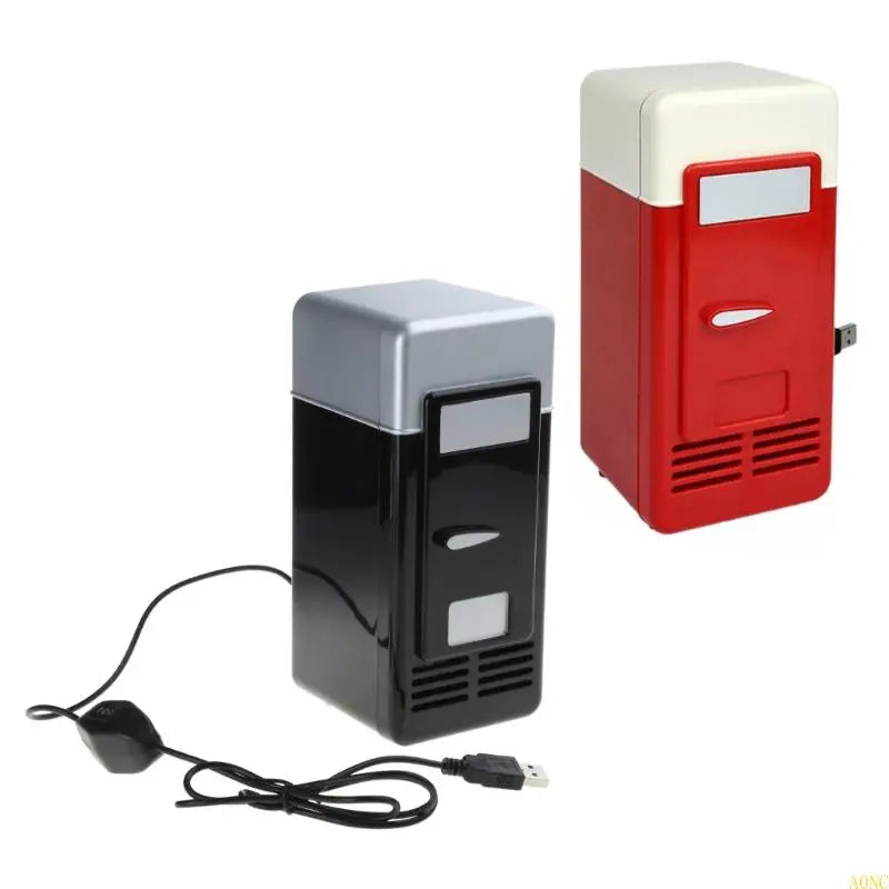 Portable Mini USB Fridge & Beverage Cooler - Compact Desktop & Car Drink Refrigerator