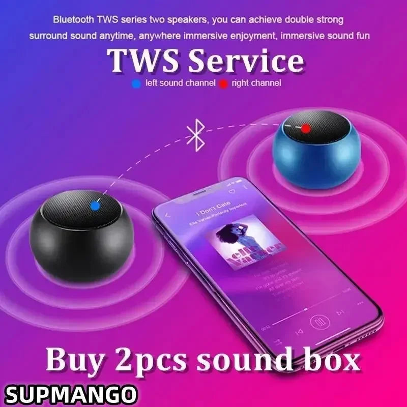 Mini Bocina Bluetooth Portátil M3 Metalizada con Subwoofer