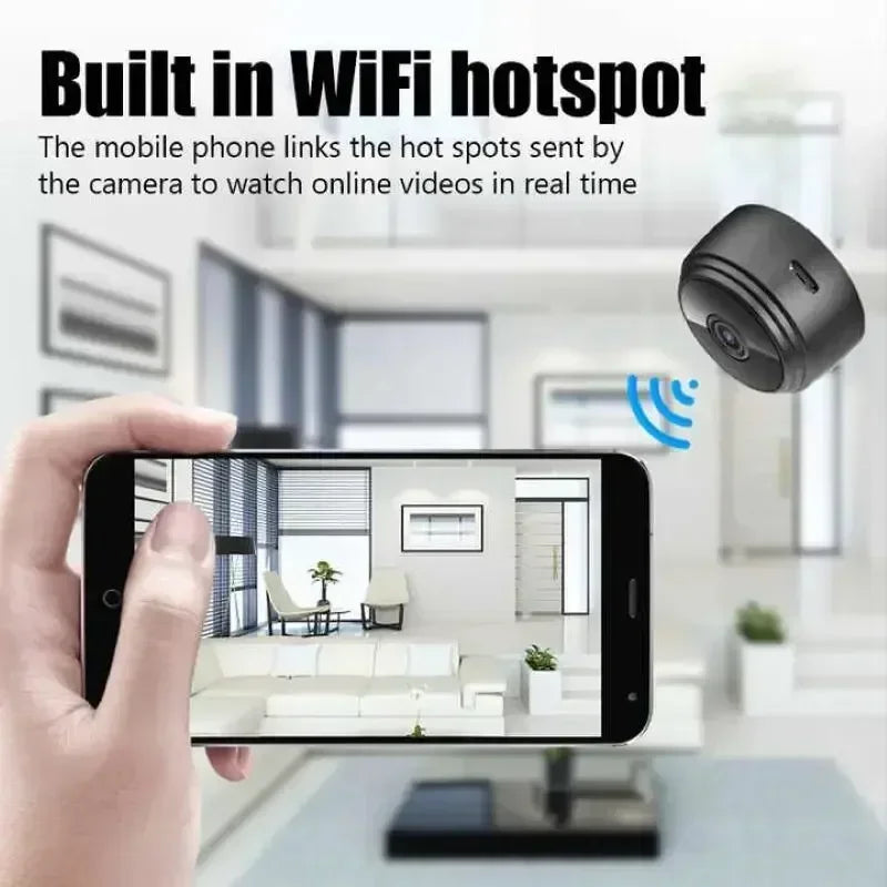 Mini A9 WiFi 1080P HD Wireless Security Camera - Compact Smart Home Surveillance Cam