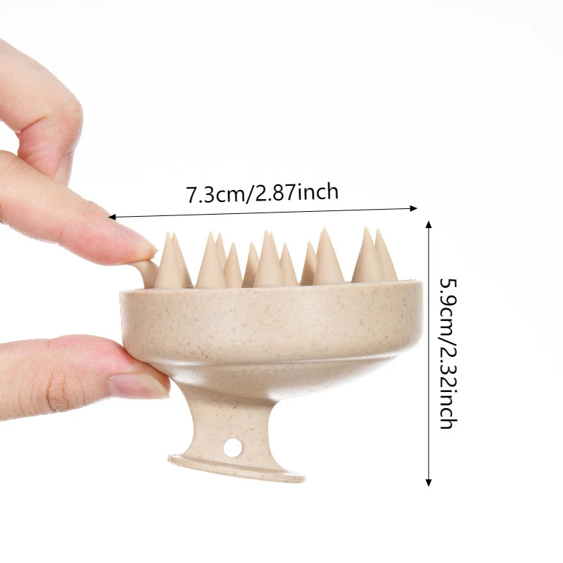 Soft Silicone Scalp Massager Shampoo Brush – Hair Washing & Exfoliating Scrub Brush
