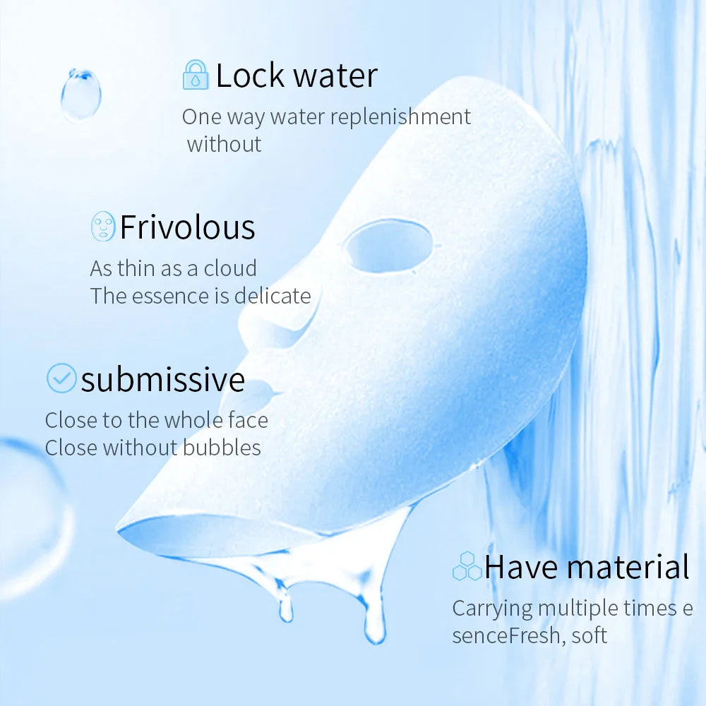 Hydrating & Rejuvenating Facial Sheet Mask Set (20 Pcs) – Vitamin C, Collagen, Hyaluronic Acid & Centella