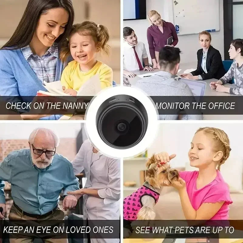 Mini A9 WiFi 1080P HD Wireless Security Camera - Compact Smart Home Surveillance Cam