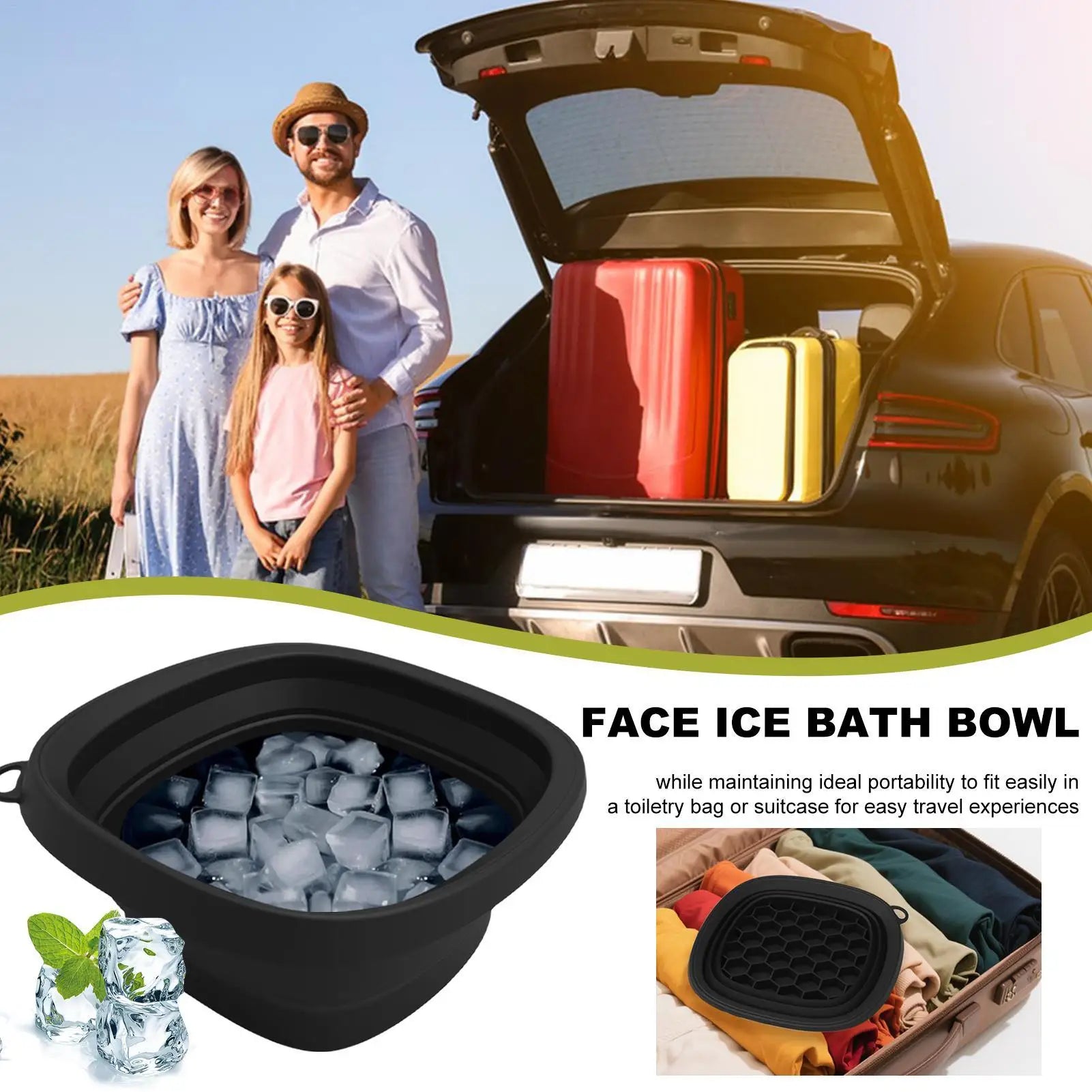 Foldable Facial Ice Bath Bowl