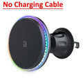Magnetic Wireless Car Charger Mount with Ambient RGB Light