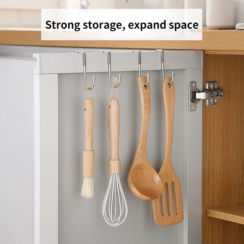 Over-the-Door Double S-Hook Hanger - Heavy Duty Stainless Steel Organizer