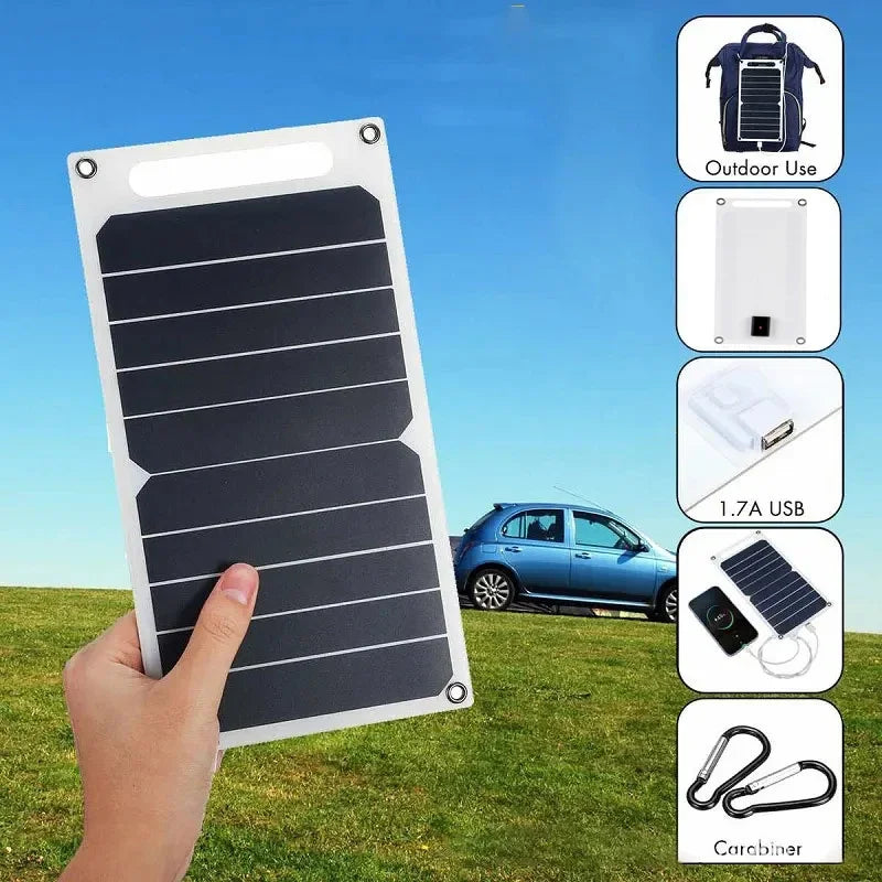 Portable 30W Waterproof Solar Panel Charger for Outdoor Camping & Hiking